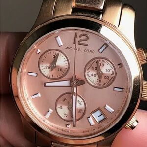 Michael Kors Metallic Rose Chronograph Watch